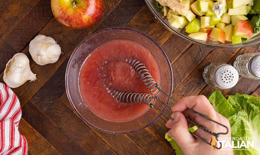 apple pecan salad dressing in a bowl