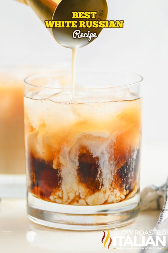 titled (shown in cocktail glass); best white russian recipe
