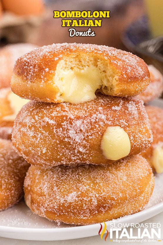 Bomboloni Italian Donuts Recipe (Cream Filled) + Video