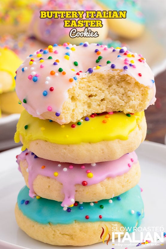 stack of italian easter cookies