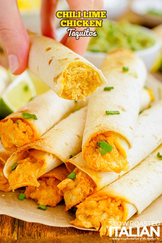 Baked Chicken and Cheese Taquitos Recipe + Video