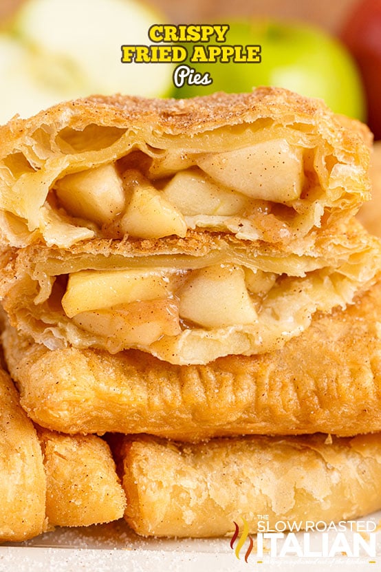 stack of fried apple pies
