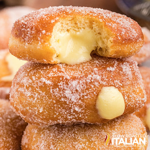 close up of italian doughnut