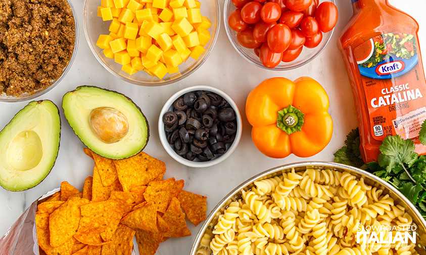 taco pasta salad ingredients