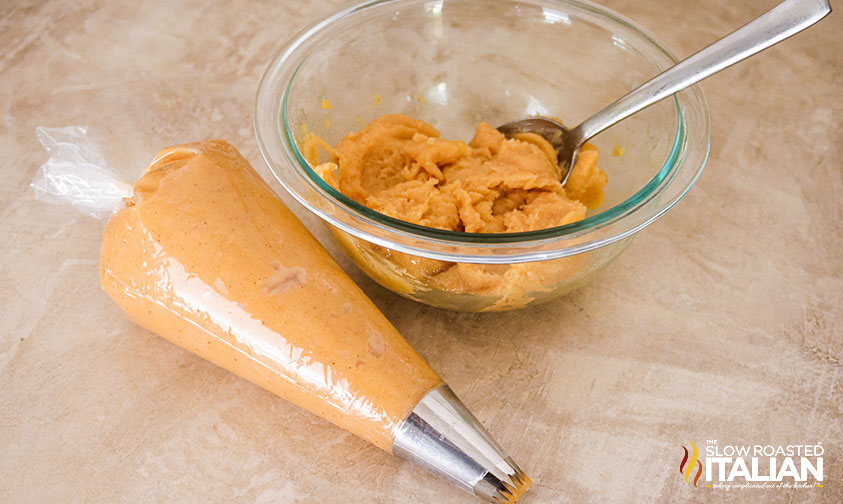 How to make churros dough in a piping bag