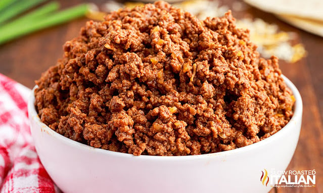 bowl of copycat taco bell meat