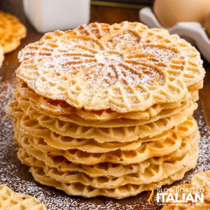 pizzelle cookies stacked