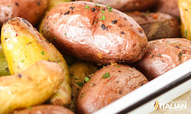 chicken side dish recipe - roasted fingerling potatoes