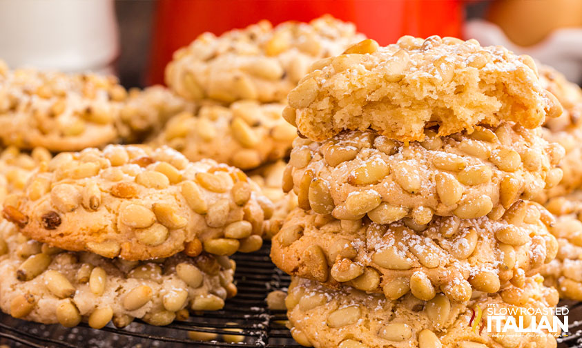 italian easter menu - pignoli cookies