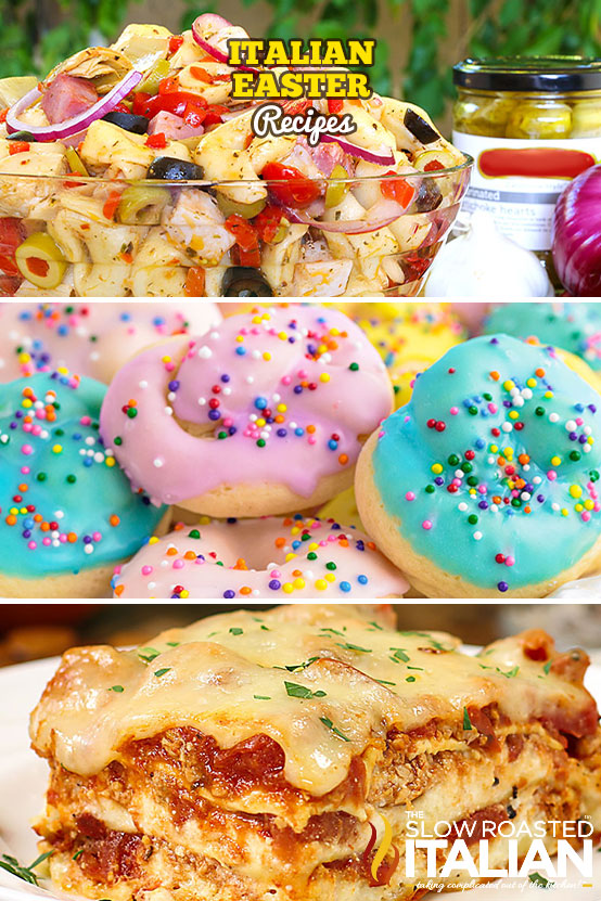 italian easter recipes collage image