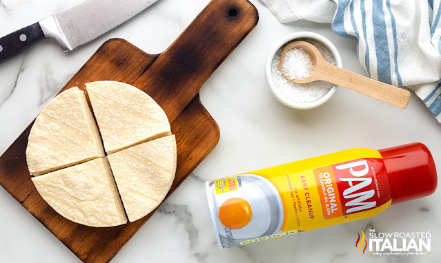 making tortilla chips with flour tortillas