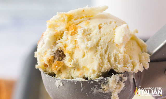 scoop of condensed milk ice cream