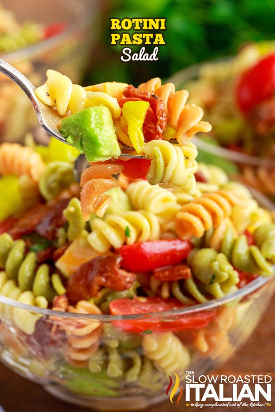 titled (and shown) rotini pasta salad