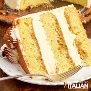 3 layer italian cake on plate