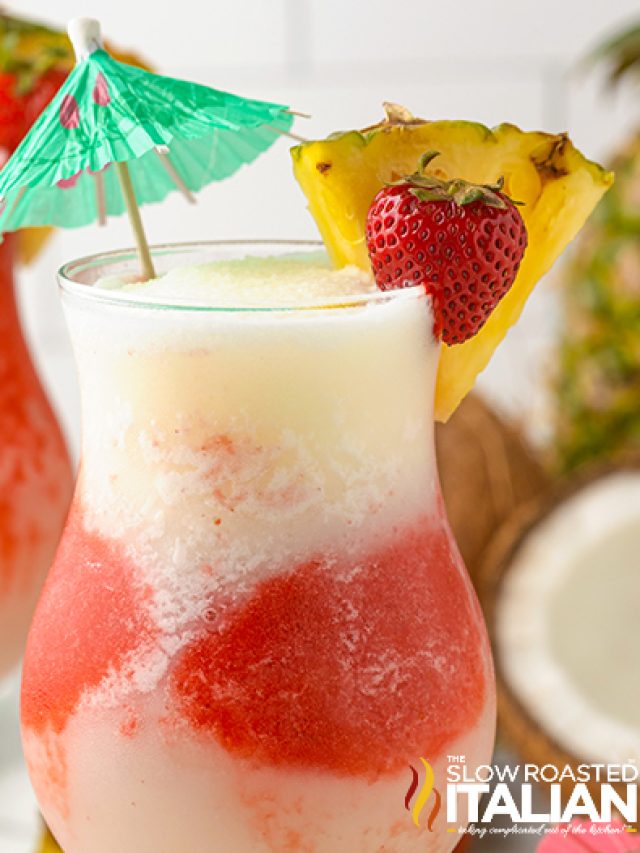 hawaiian cocktails in hurricane glasses