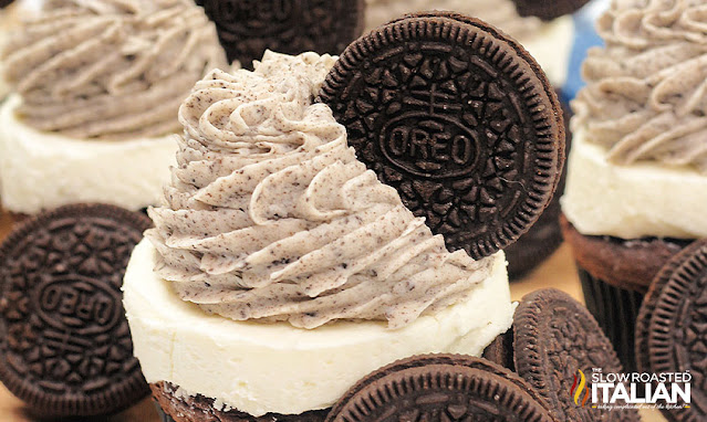 chocolate oreo cupcakes with oreo buttercream