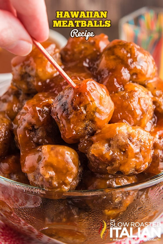 Easy Baked Hawaiian Meatballs (One Pan Recipe) + Video