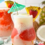 hawaiian cocktails in hurricane glasses