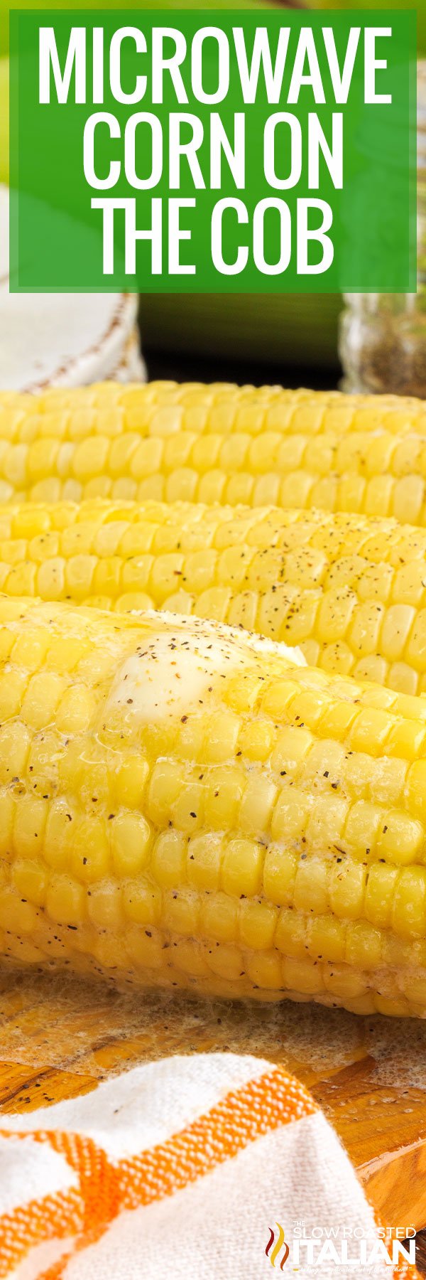 titled pinterest collage for microwave corn on the cob recipe