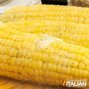 buttered corn close up