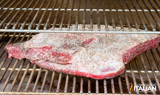 smoking whole beef brisket on traeger pellet grill