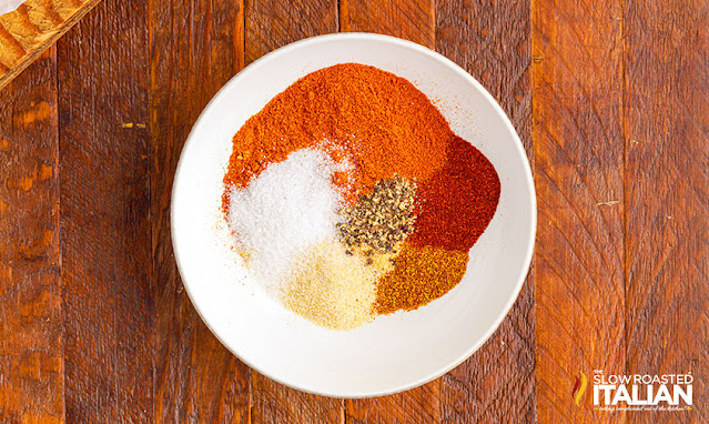 overhead: bowl of bbq spice rub