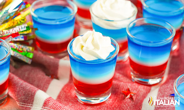 red white and blue jello shots for 4th of july