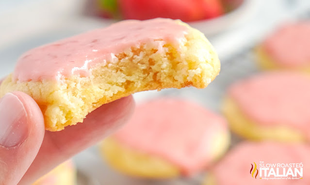 bite taken out of iced cookie