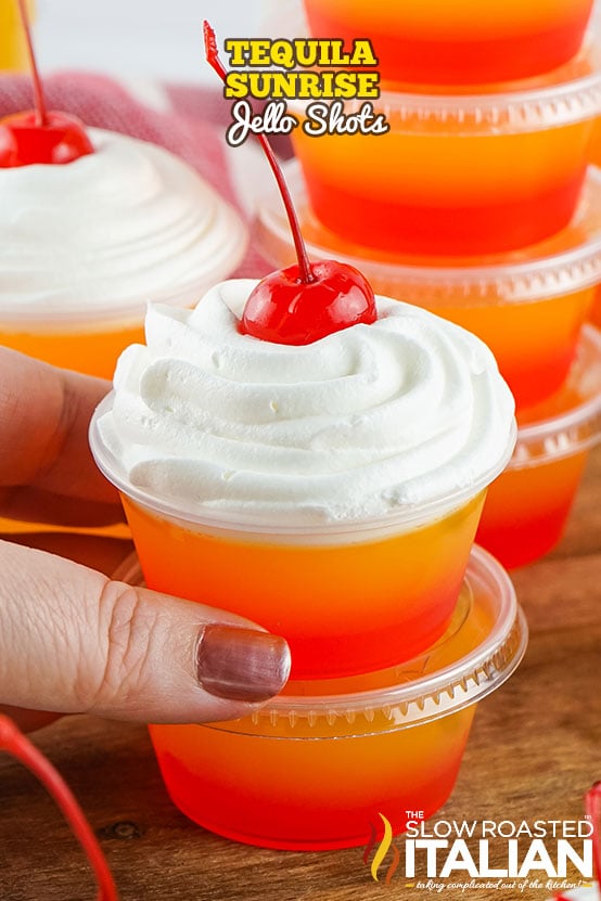 The Best Tequila Sunrise Jello Shots