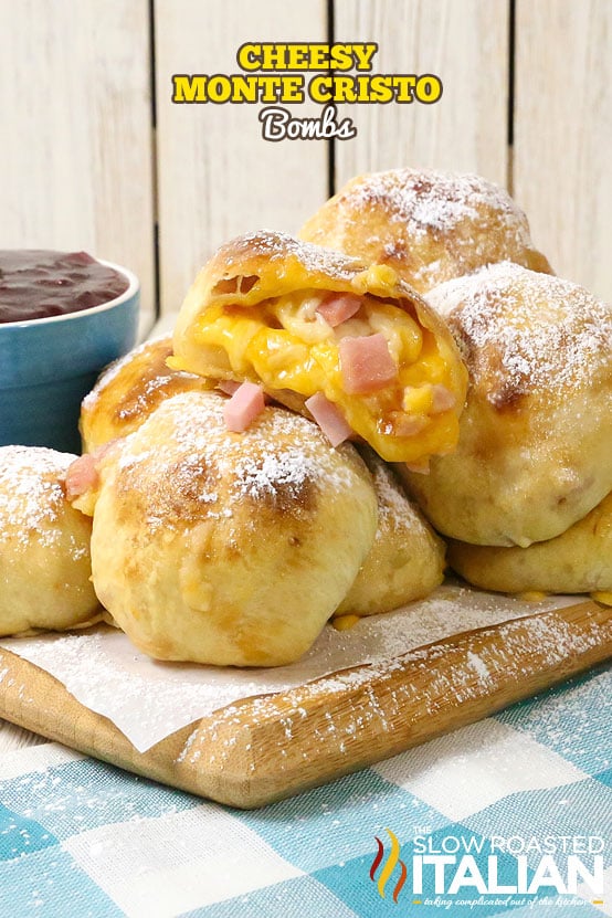 bread rolls stuffed with ham turkey and cheese