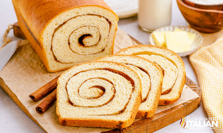 slices of swirl bread