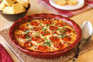 meat lovers 4 layer pizza dip