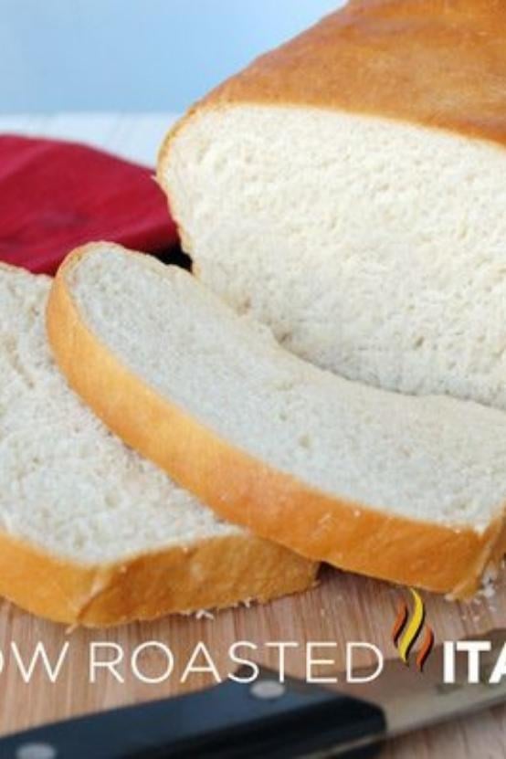 sliced loaf of homemade bread