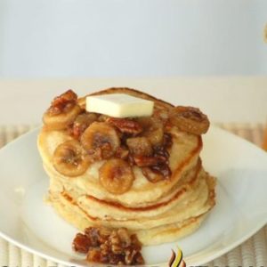 stack of homemade ricotta pancakes
