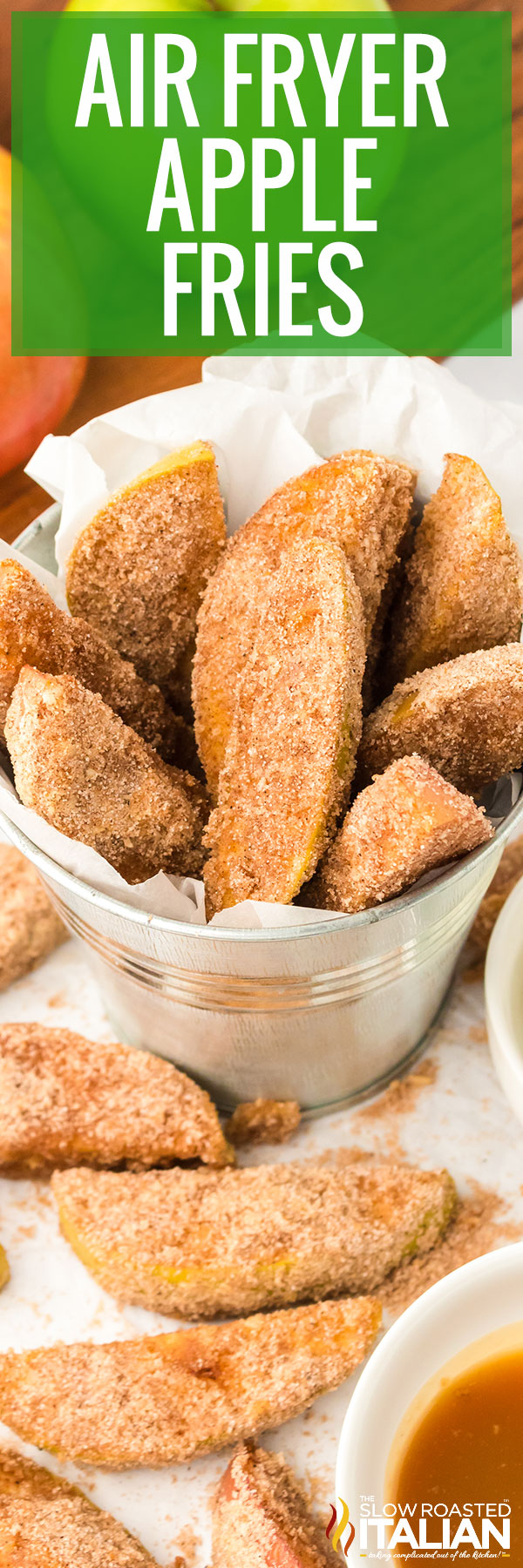 titled image (and shown): air fryer apple fries