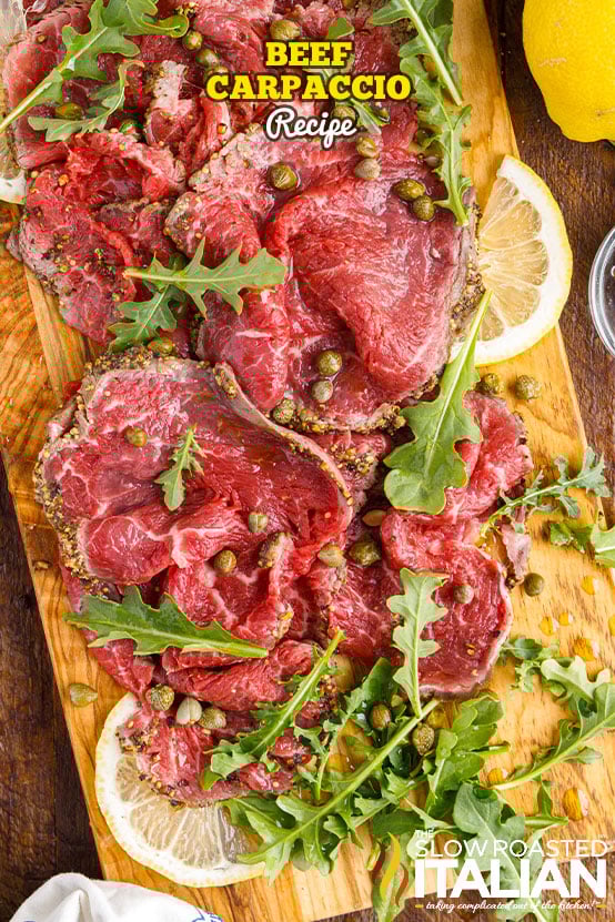 titled image of beef carpaccio