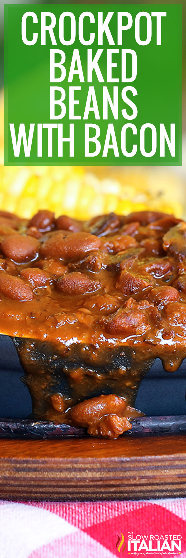 titled image for crockpot baked beans with bacon