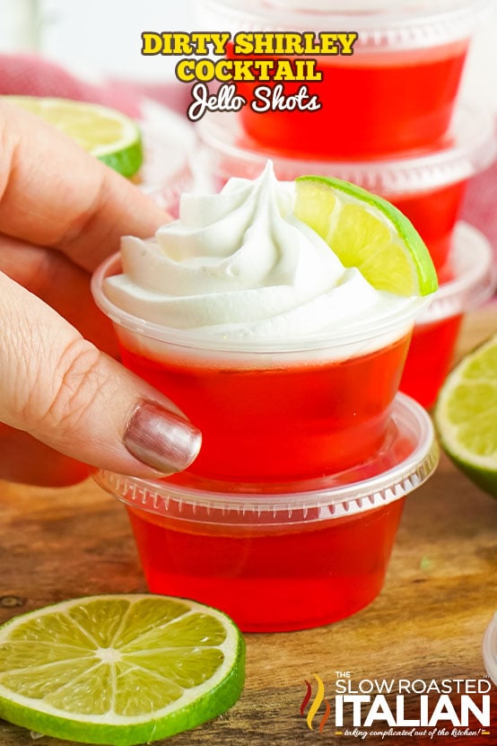 Dirty Shirley Cocktail Jello Shots