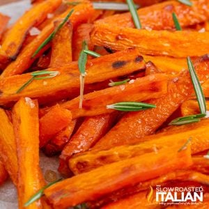 air fryer carrots close up