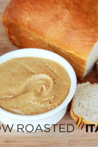homemade peanut butter in ramekin