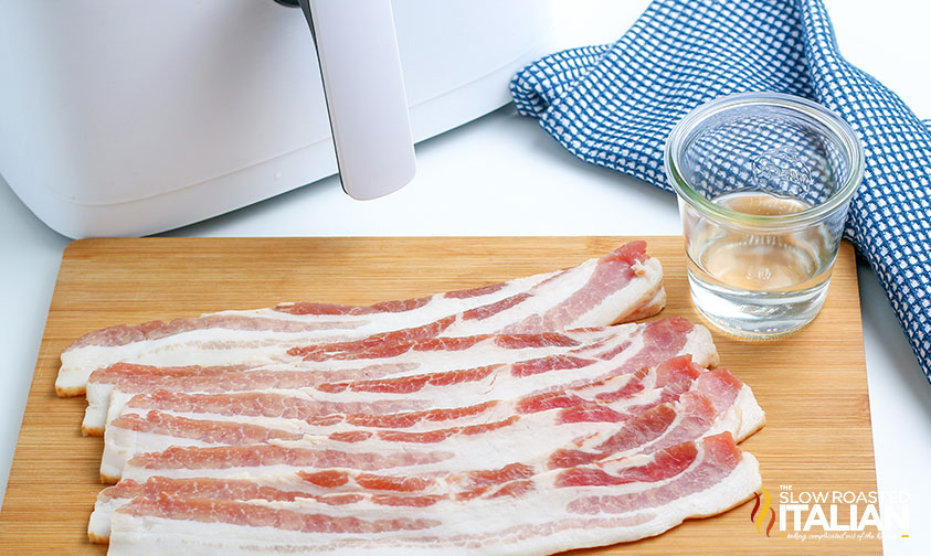 ingredients for air fryer bacon recipe