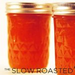 two jelly jars of peach jam