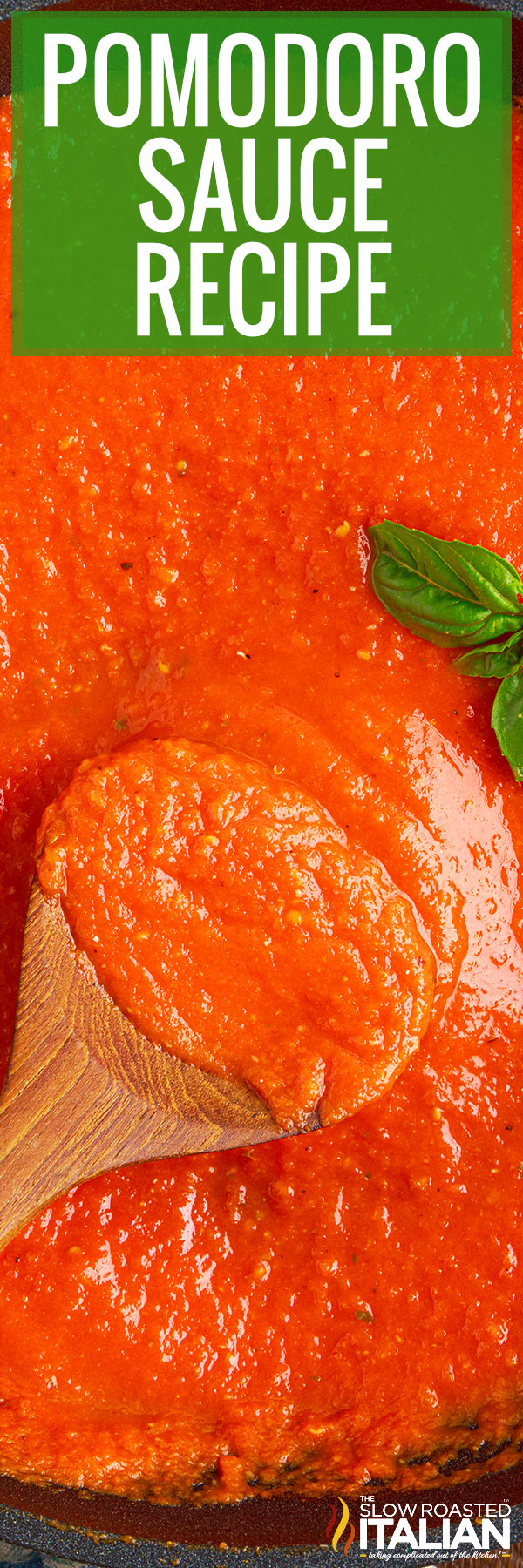 titled image (and shown): close up of pomodoro sauce