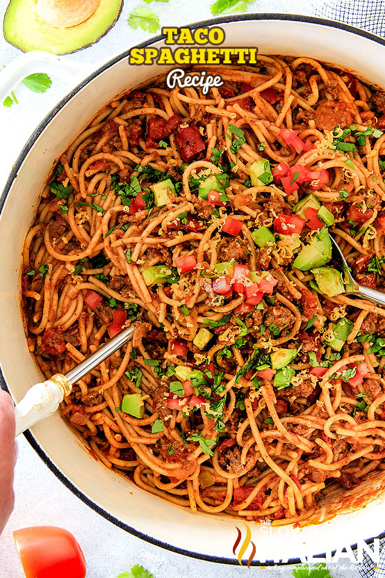 titled image for taco spaghetti recipe