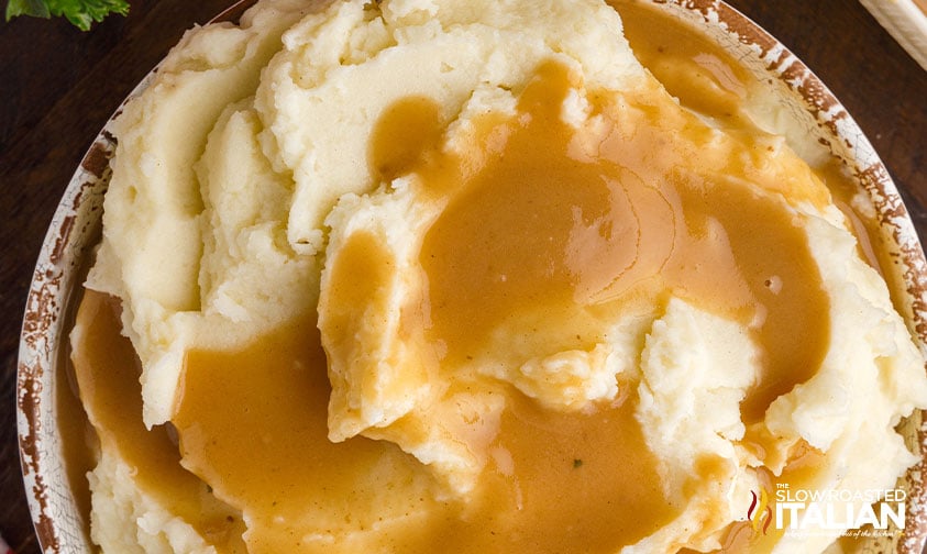 best gravy for mashed potatoes in a bowl