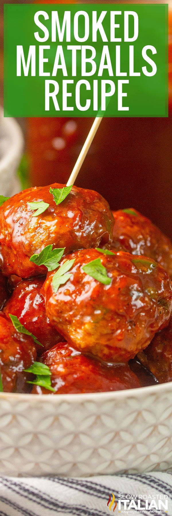 titled image for smoked meatball recipe