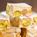 torrone Italian nougat candy closeup