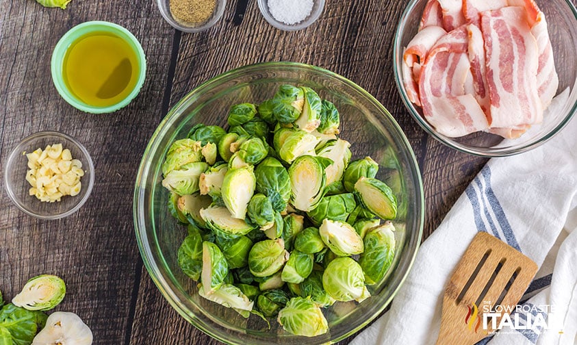 healthy brussel sprouts recipe ingredients.