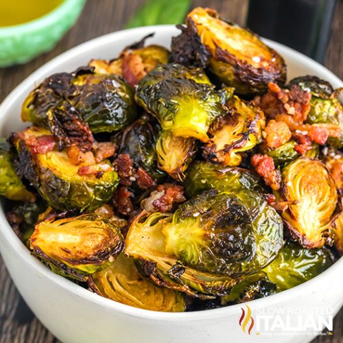 Air Fryer Brussels Sprouts with Bacon The Slow Roasted Italian