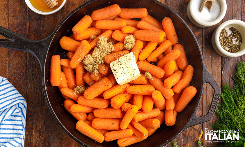 glazed baby carrots.